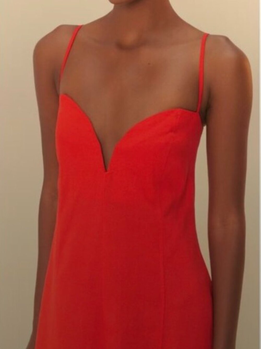 NWOT Farm Rio Linen Blend Sleeveless Halter Wide Leg Jumpsuit Sz XL Red - Picture 2 of 16